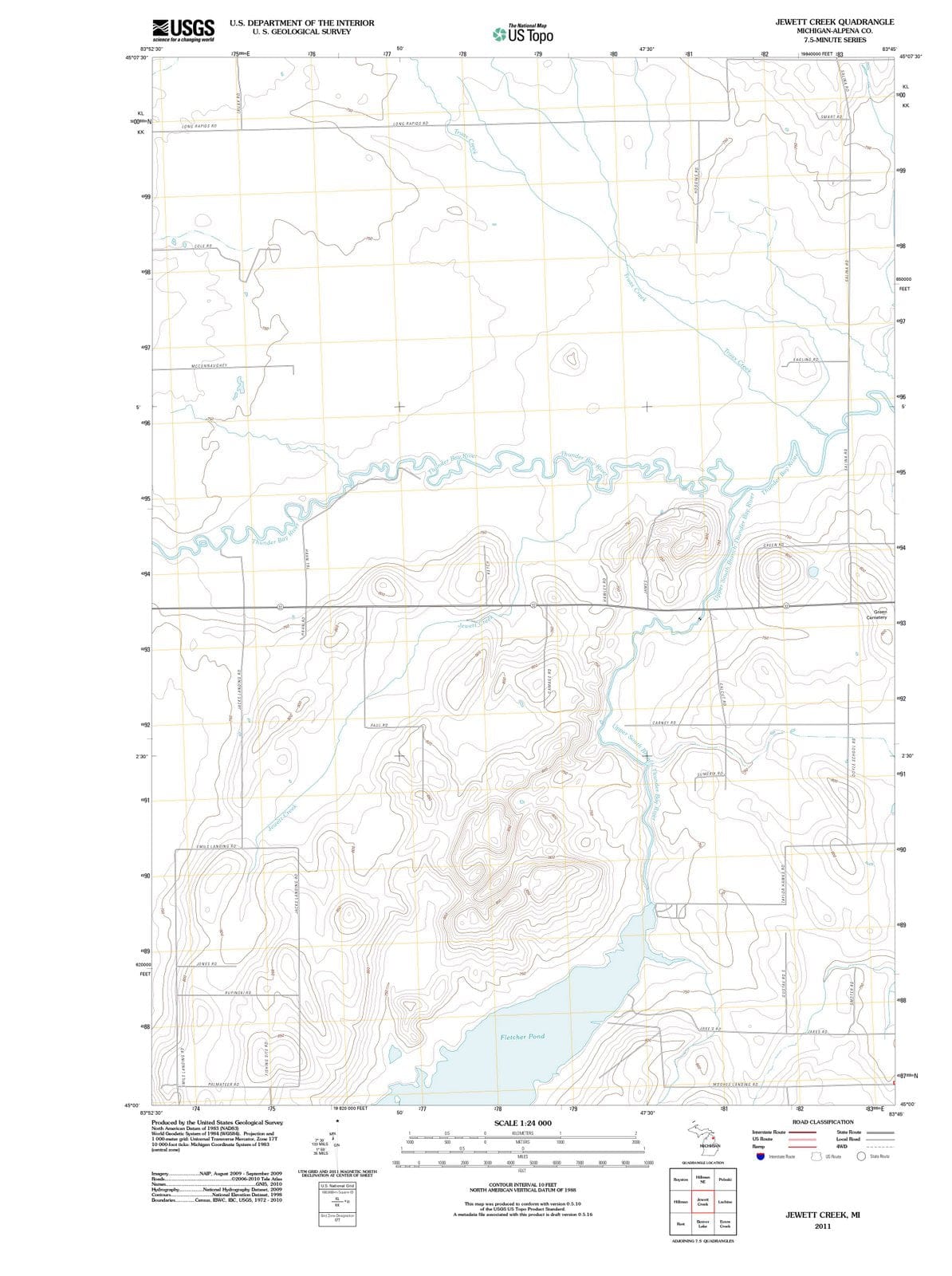 2011 Jewett Creek, MI - Michigan - USGS Topographic Map