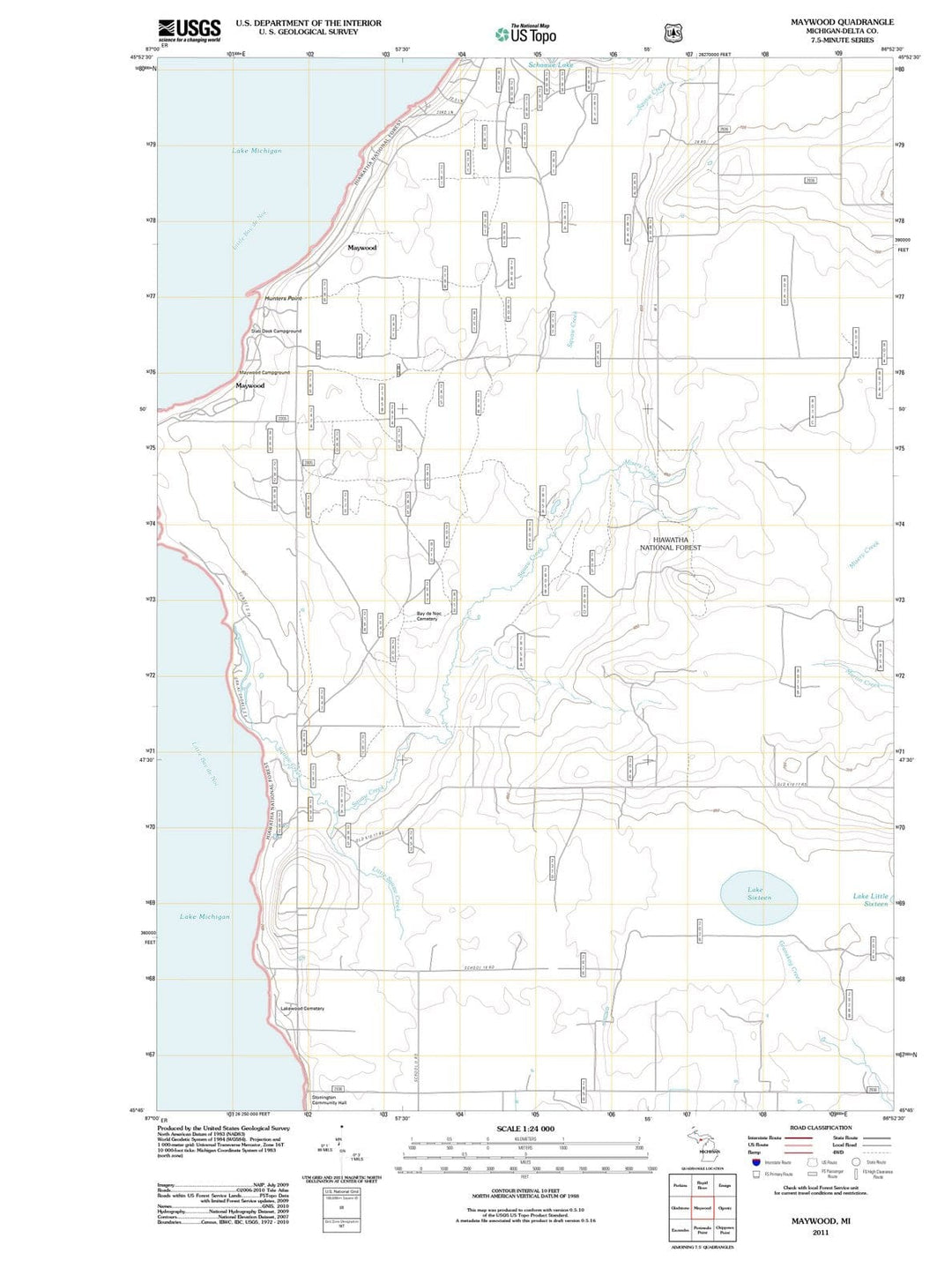 2011 Maywood, MI - Michigan - USGS Topographic Map