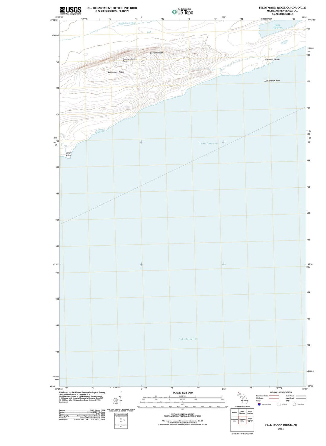 2011 Feldtmann Ridge, MI - Michigan - USGS Topographic Map