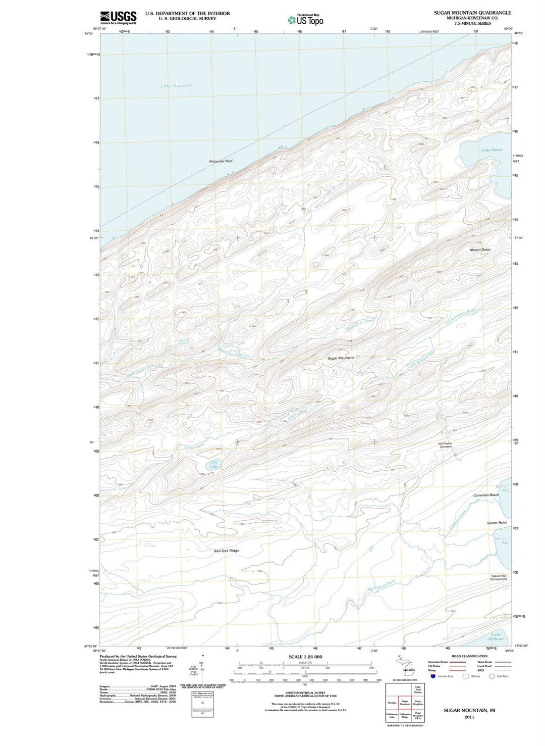 2011 Sugar Mountain, MI - Michigan - USGS Topographic Map
