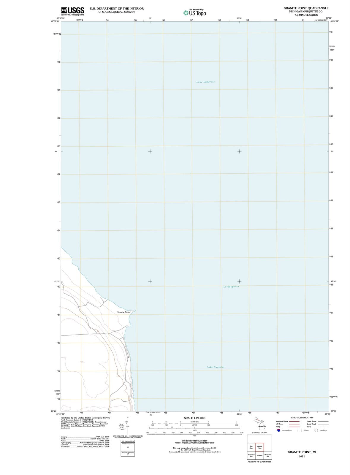 2011 Granite Point, MI - Michigan - USGS Topographic Map