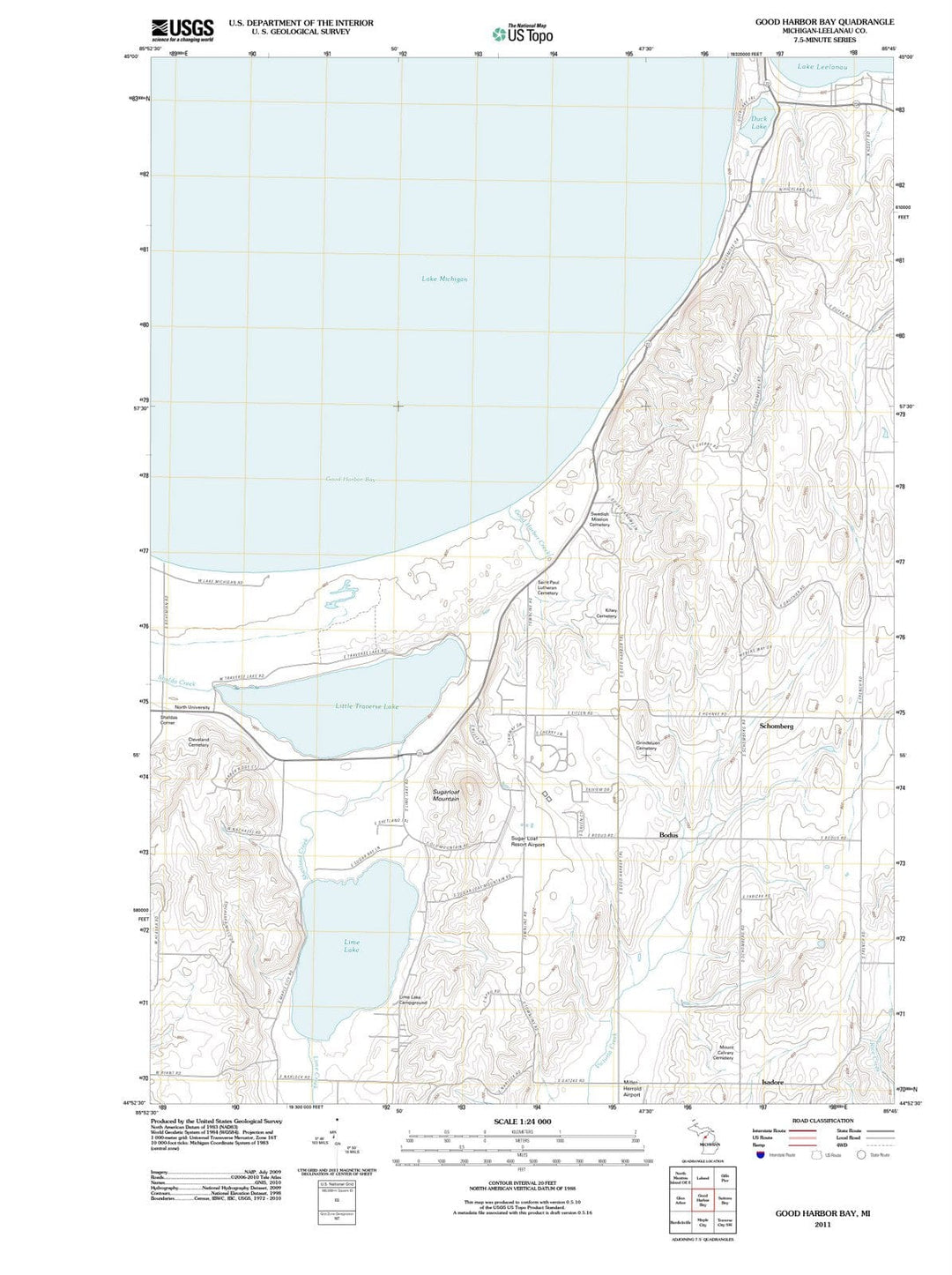 2011 Good Harbor Bay, MI - Michigan - USGS Topographic Map