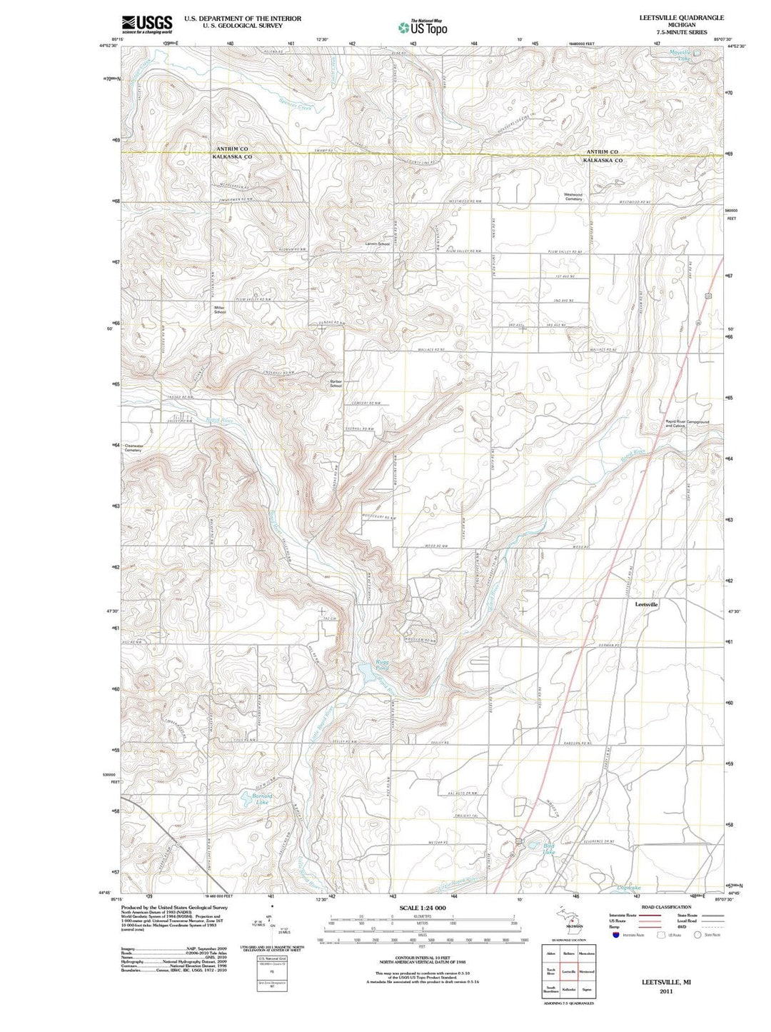 2011 Leetsville, MI - Michigan - USGS Topographic Map