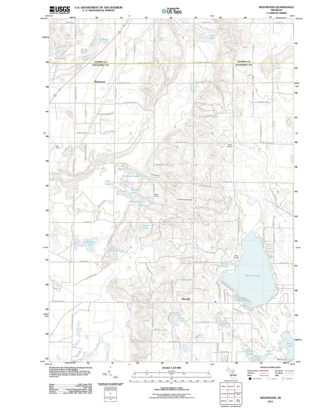 2011 Westwood, MI - Michigan - USGS Topographic Map