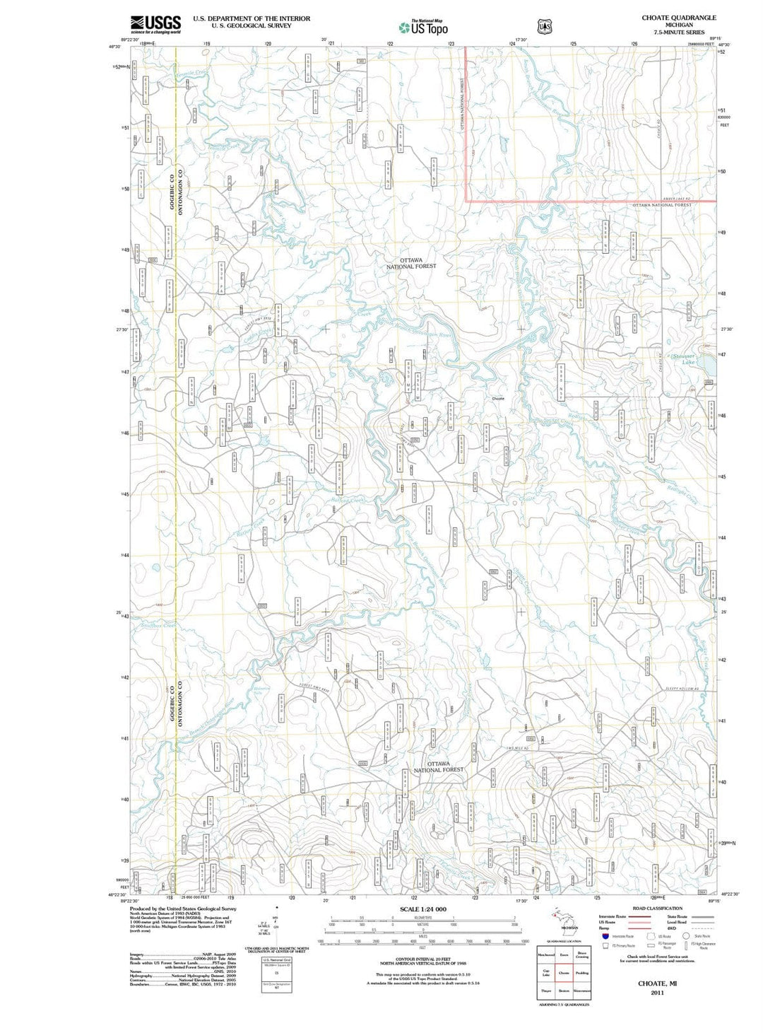 2011 Choate, MI - Michigan - USGS Topographic Map