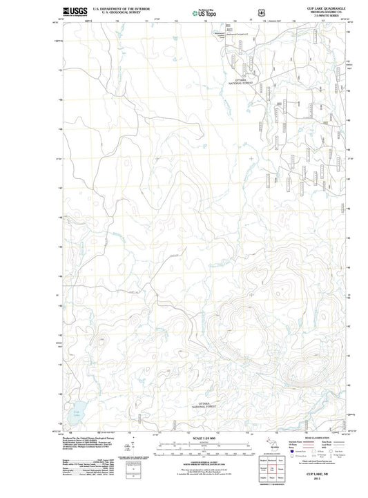 2011 Cup Lake, MI - Michigan - USGS Topographic Map
