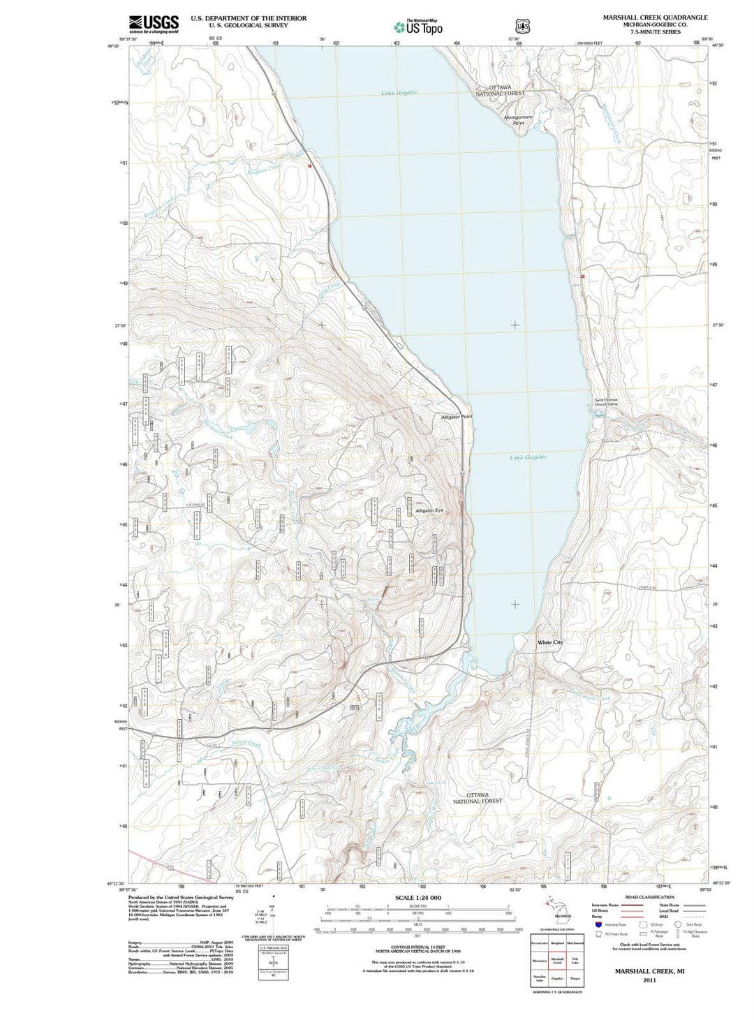 2011 Marshall Creek, MI - Michigan - USGS Topographic Map