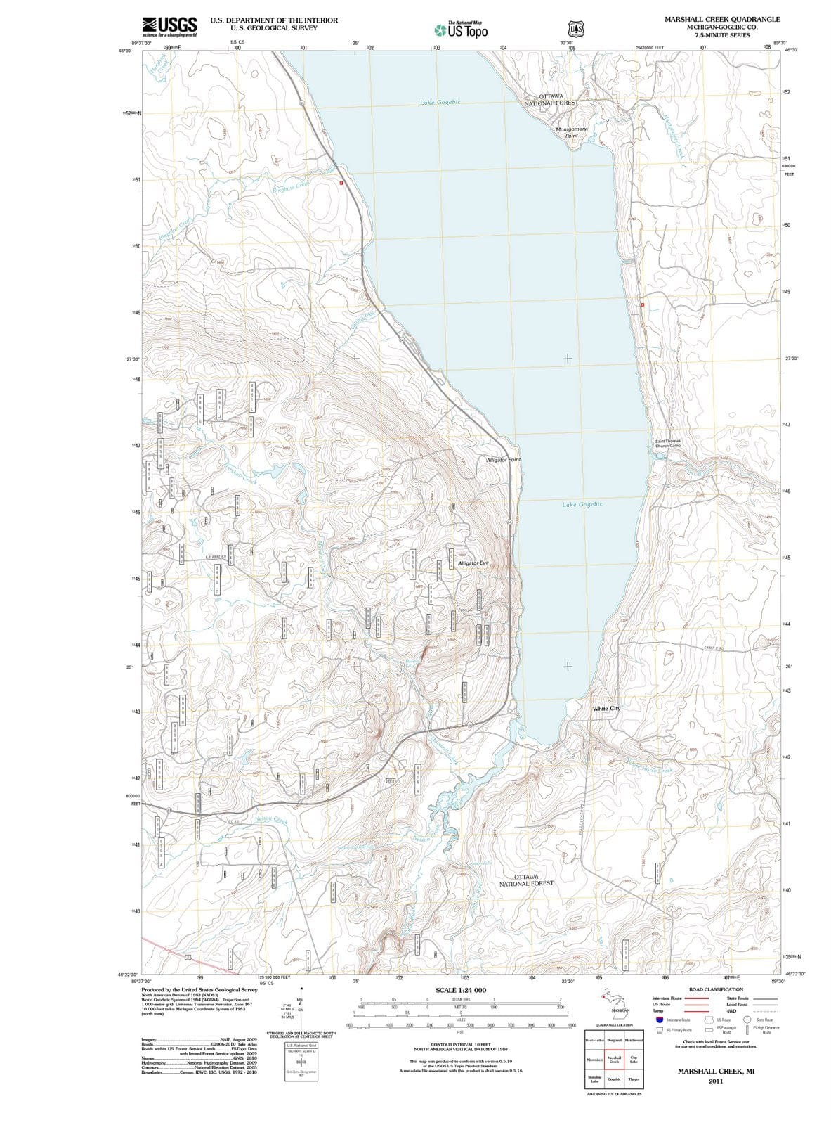 2011 Marshall Creek, MI - Michigan - USGS Topographic Map