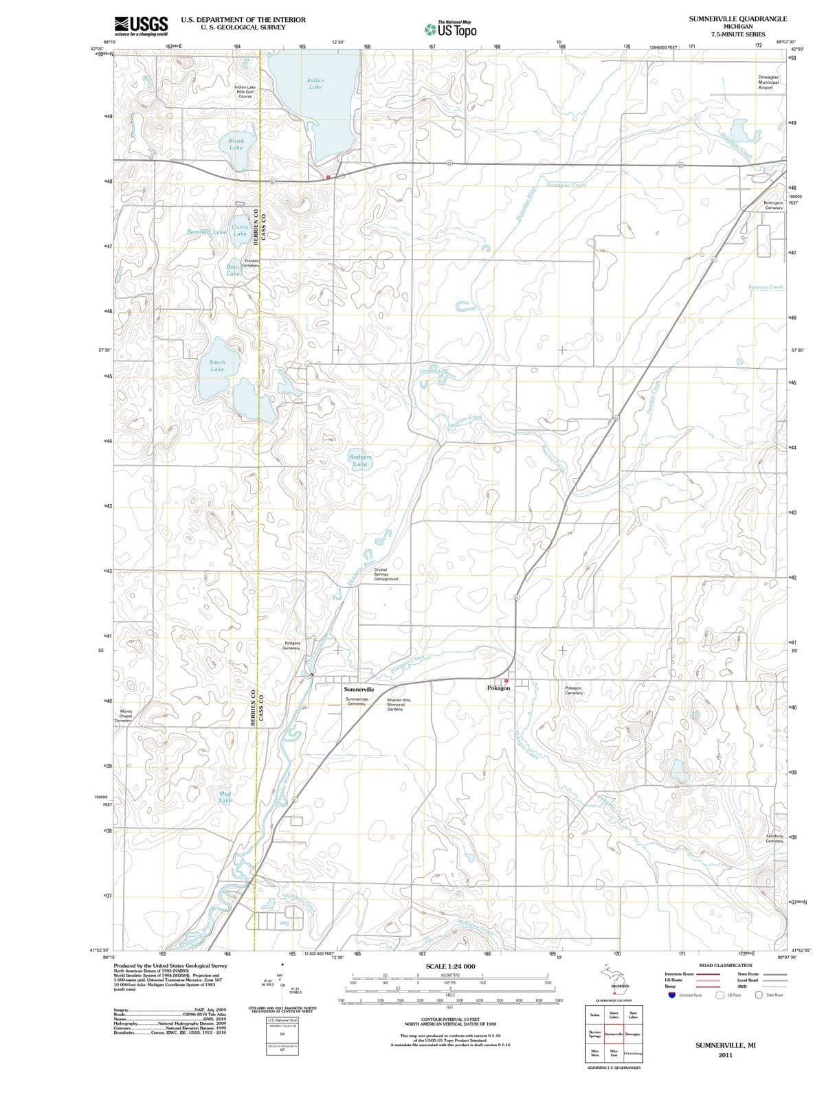 2011 Sumnerville, MI - Michigan - USGS Topographic Map