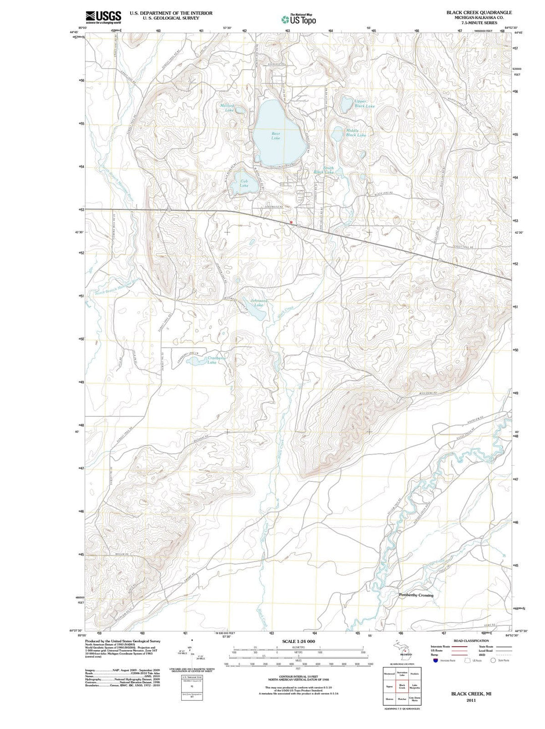 2011 Black Creek, MI - Michigan - USGS Topographic Map