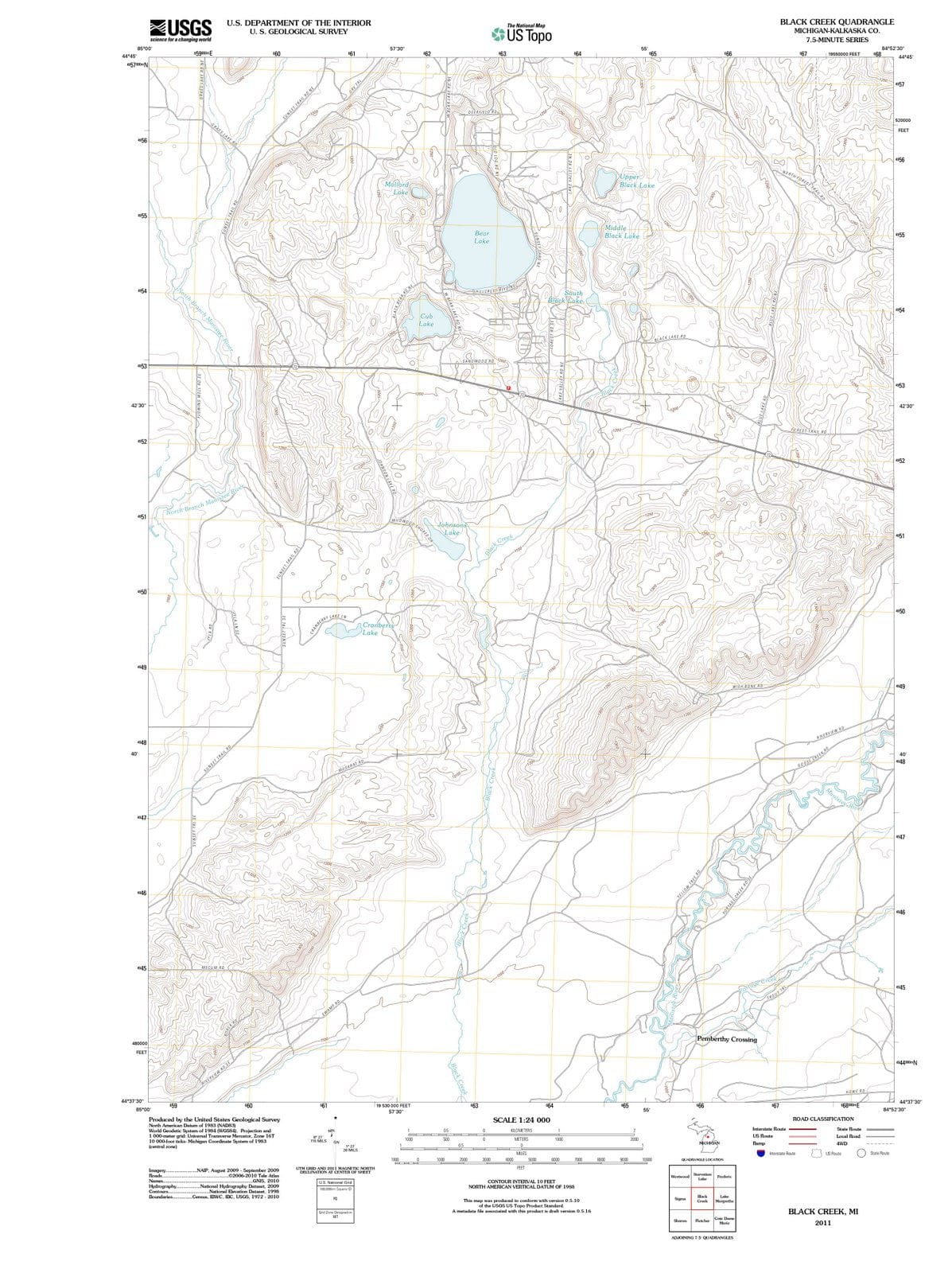 2011 Black Creek, MI - Michigan - USGS Topographic Map