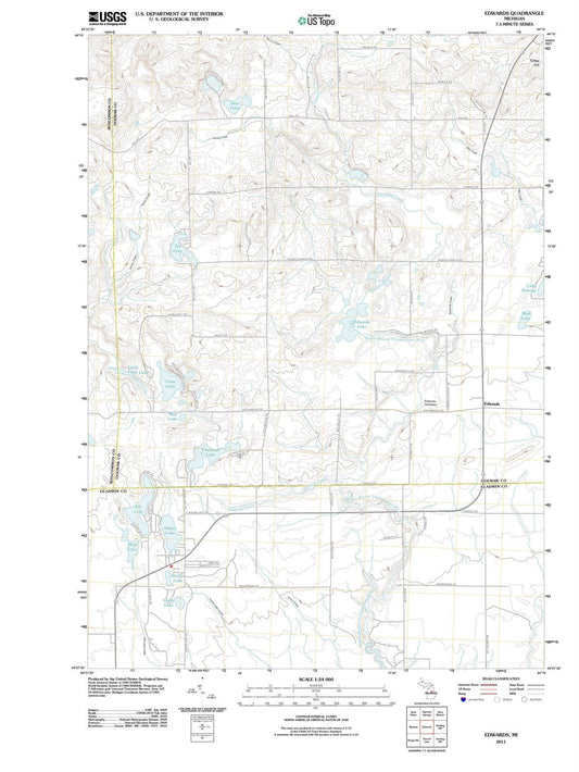 2011 Edwards, MI - Michigan - USGS Topographic Map