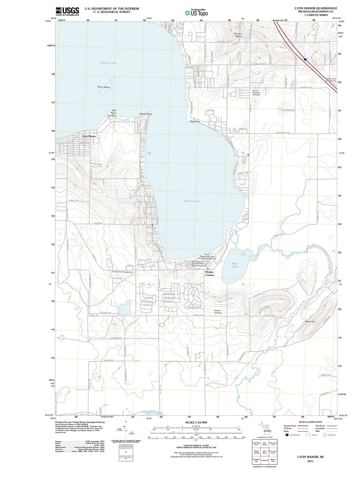 2011 Lyon Manor, MI - Michigan - USGS Topographic Map