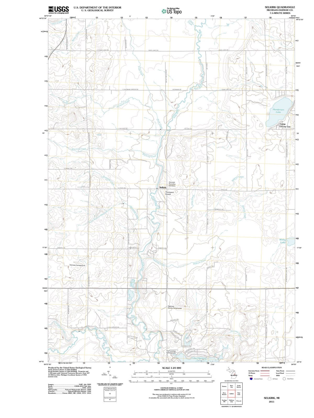 2011 Selkirk, MI - Michigan - USGS Topographic Map