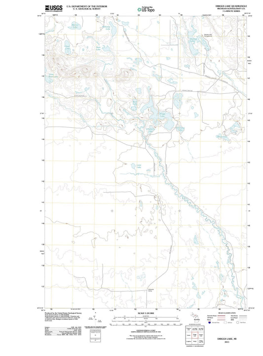 2011 Driggs Lake, MI - Michigan - USGS Topographic Map