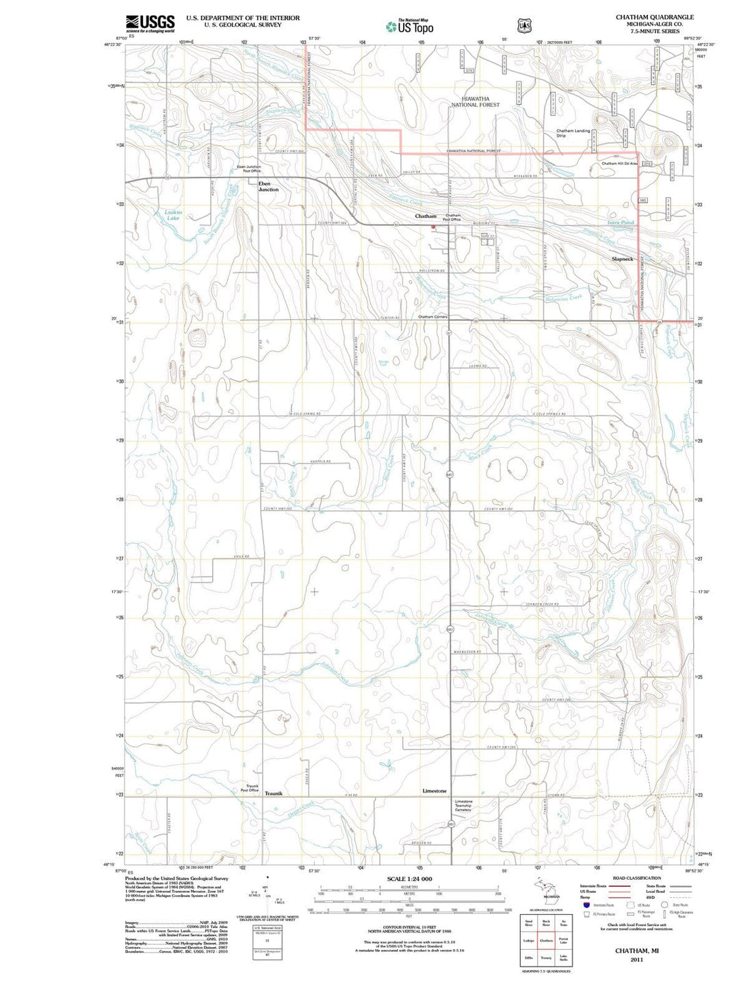 2011 Chatham, MI - Michigan - USGS Topographic Map