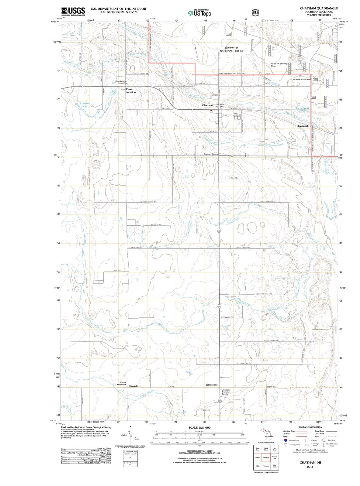 2011 Chatham, MI - Michigan - USGS Topographic Map