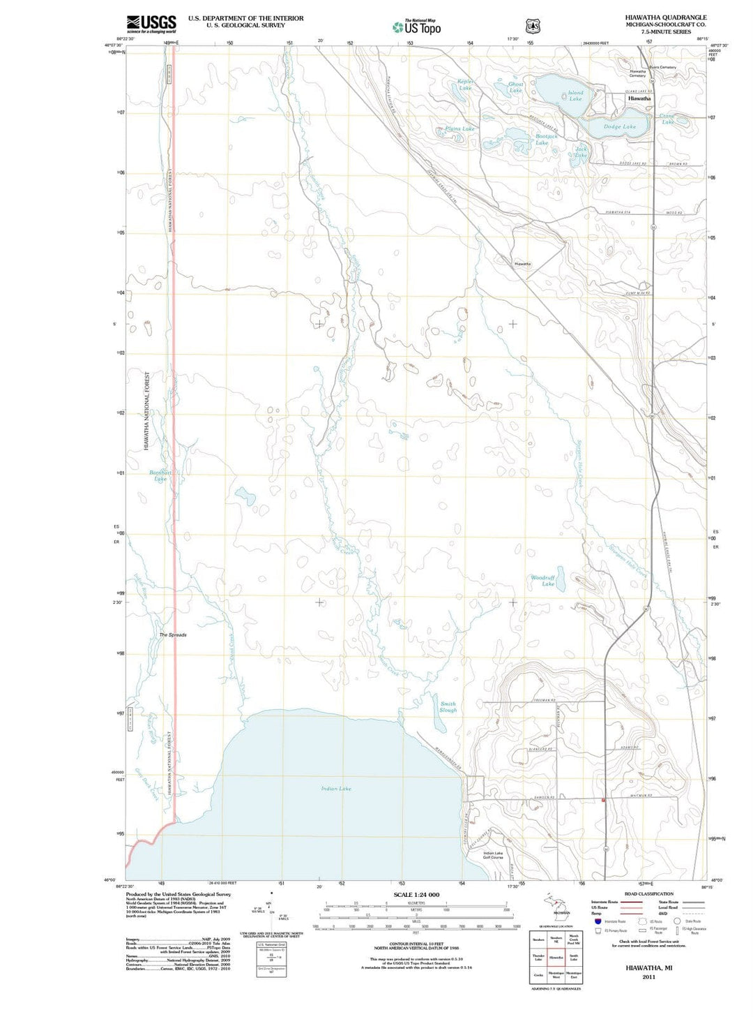 2011 Hiawatha, MI - Michigan - USGS Topographic Map