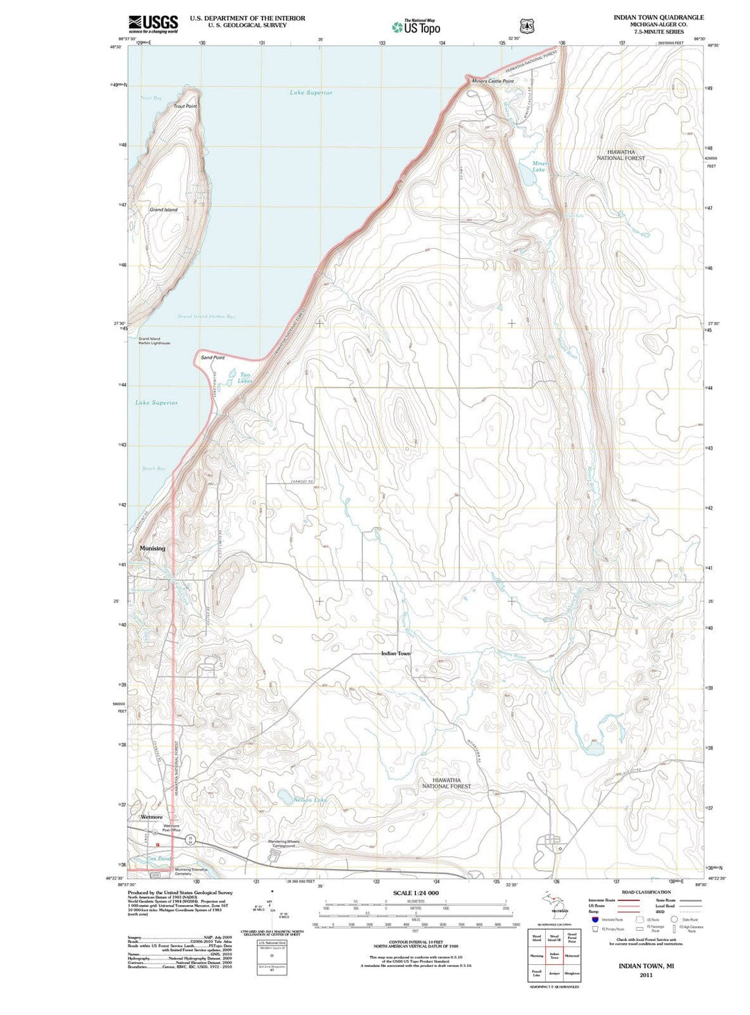 2011 Indian Town, MI - Michigan - USGS Topographic Map