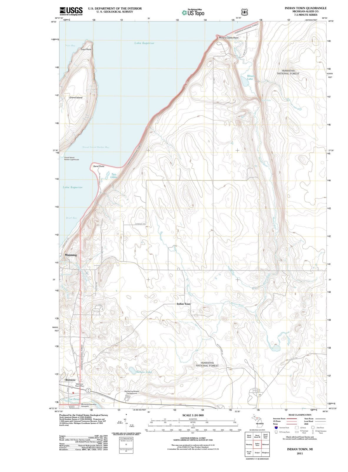 2011 Indian Town, MI - Michigan - USGS Topographic Map