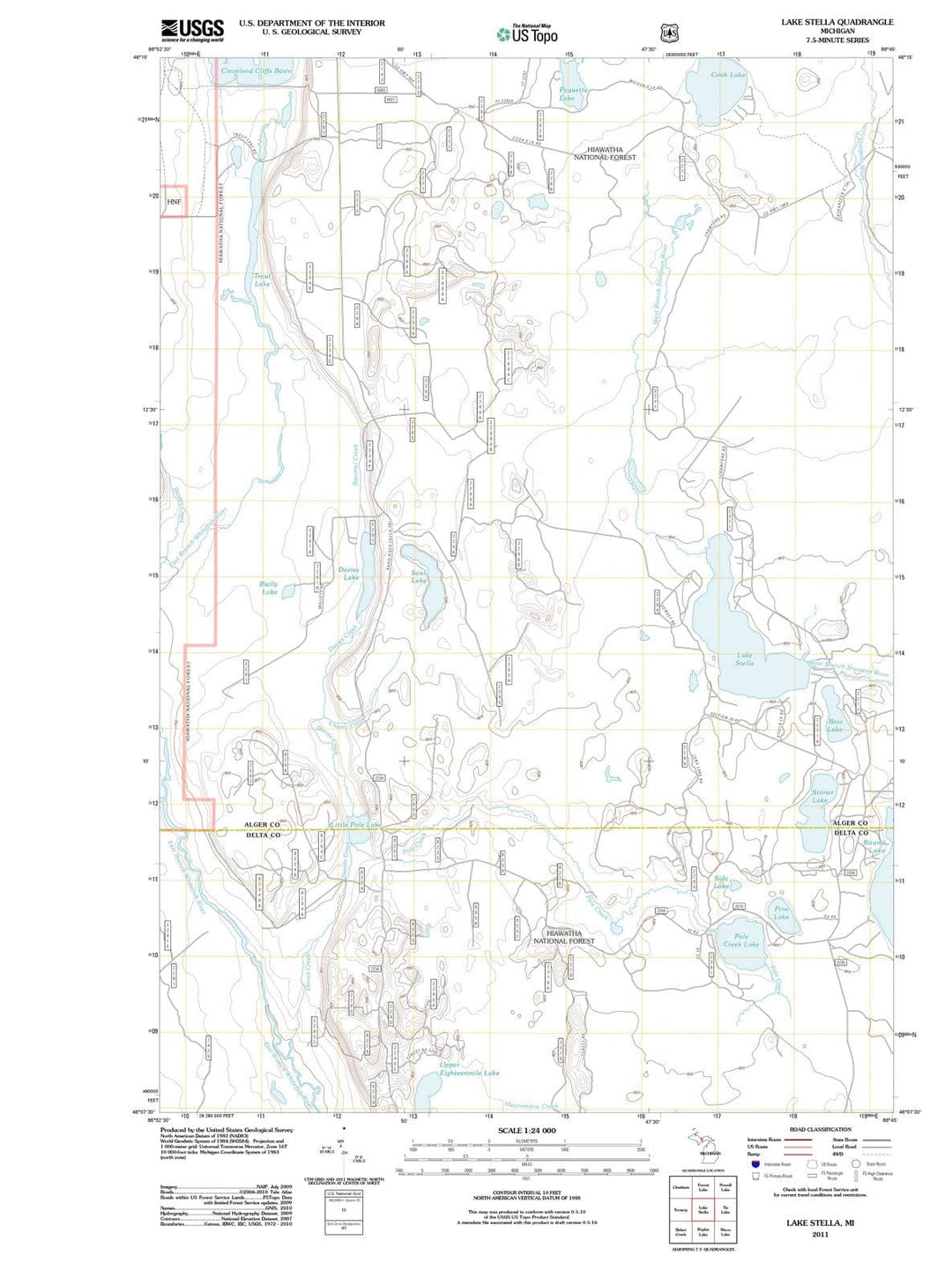 2011 Lake Stella, MI - Michigan - USGS Topographic Map