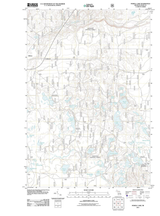 2011 Powell Lake, MI - Michigan - USGS Topographic Map