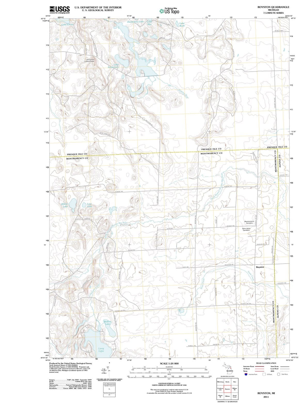 2011 Royston, MI - Michigan - USGS Topographic Map