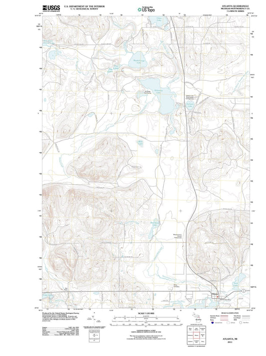 2011 Atlanta, MI - Michigan - USGS Topographic Map