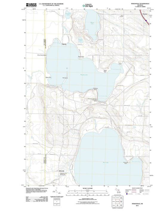 2011 Indianville, MI - Michigan - USGS Topographic Map