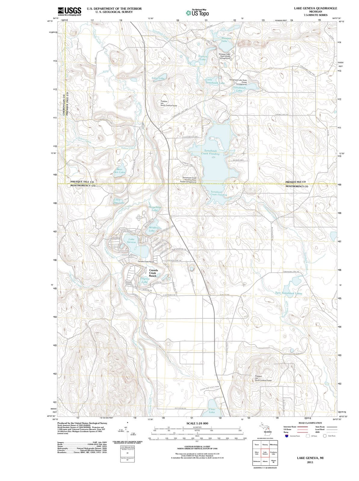 2011 Lake Geneva, MI - Michigan - USGS Topographic Map