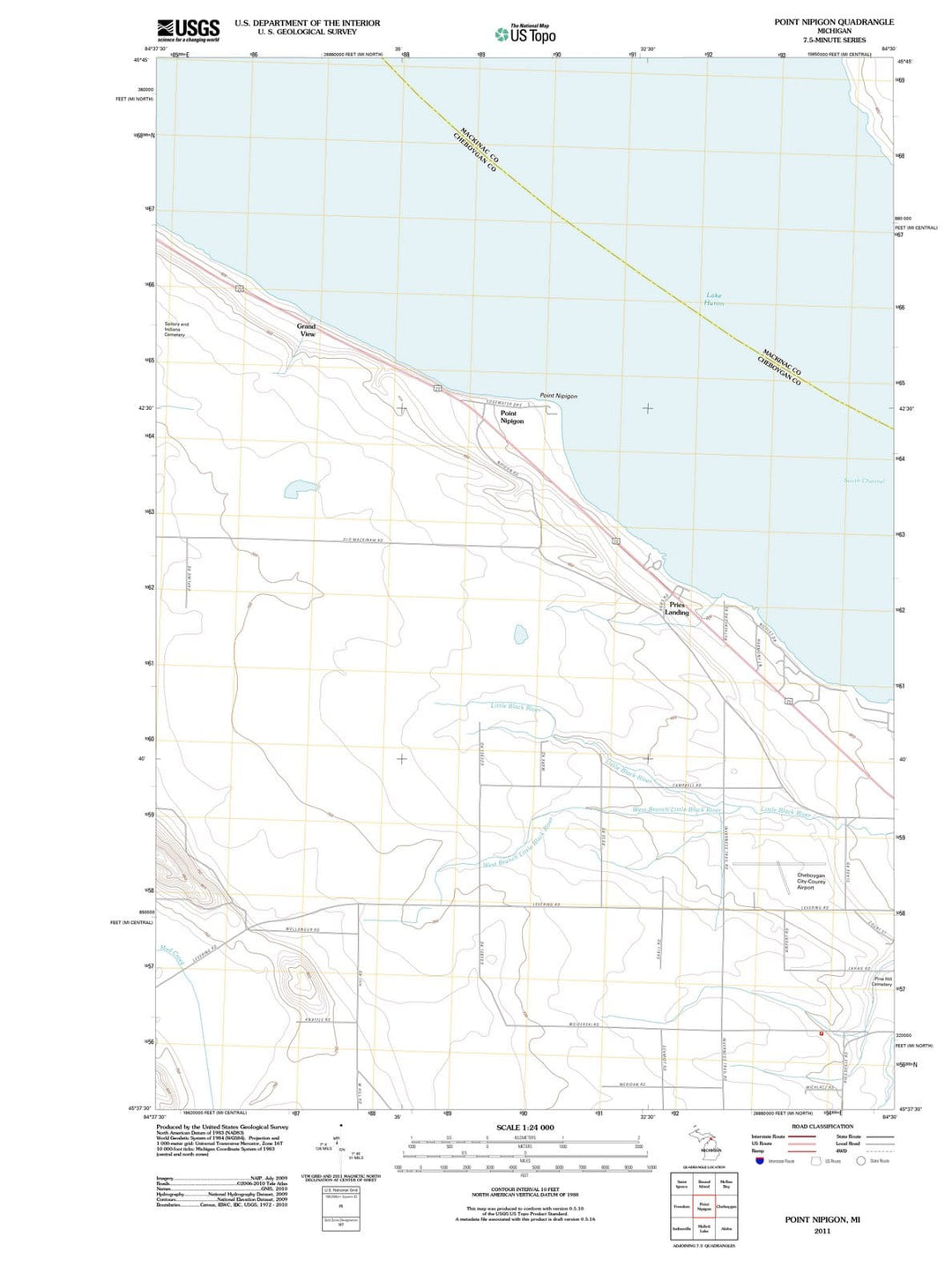 2011 Point Nipigon, MI - Michigan - USGS Topographic Map