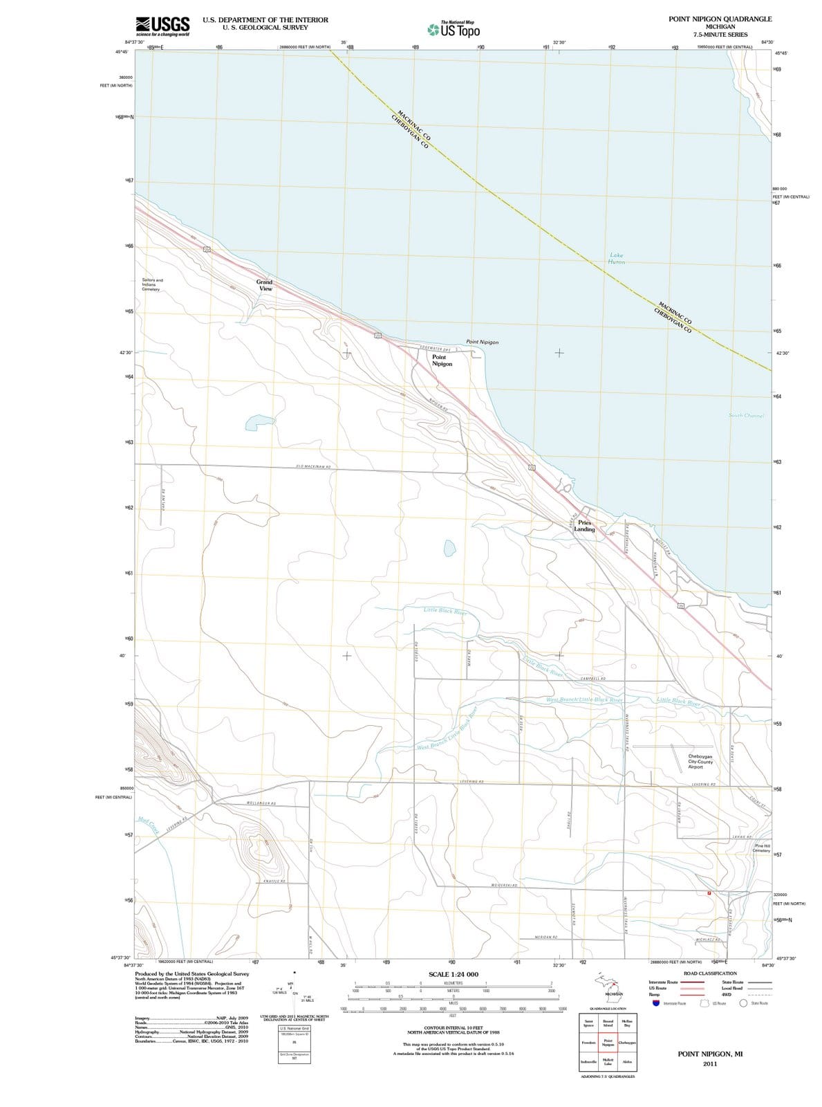 2011 Point Nipigon, MI - Michigan - USGS Topographic Map