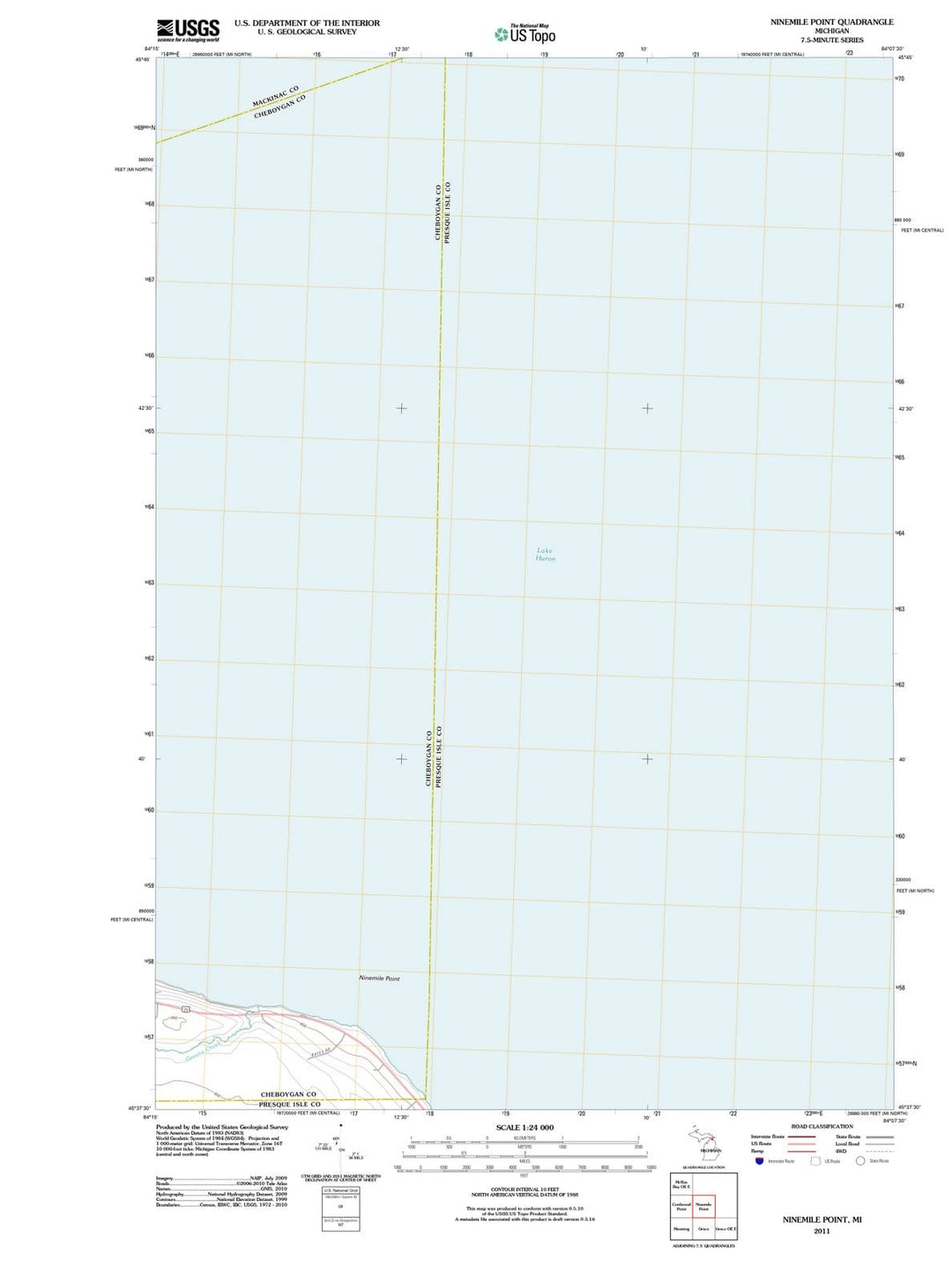 2011 Ninemile Point, MI - Michigan - USGS Topographic Map