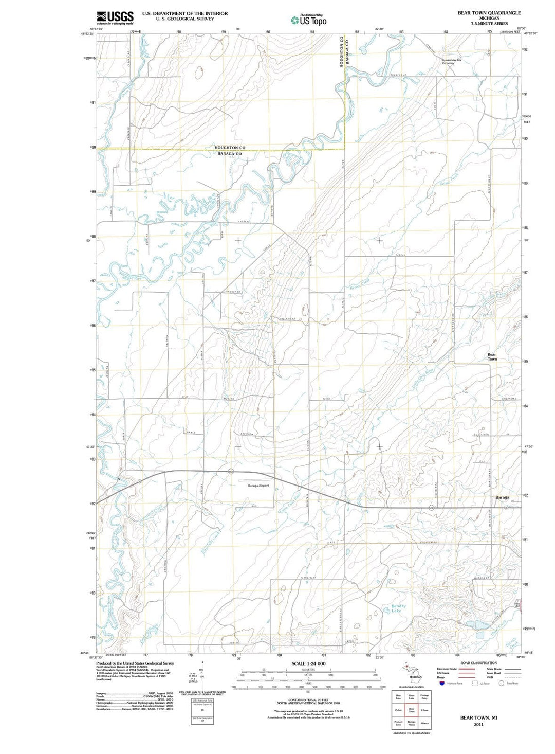 2011 Bear Town, MI - Michigan - USGS Topographic Map