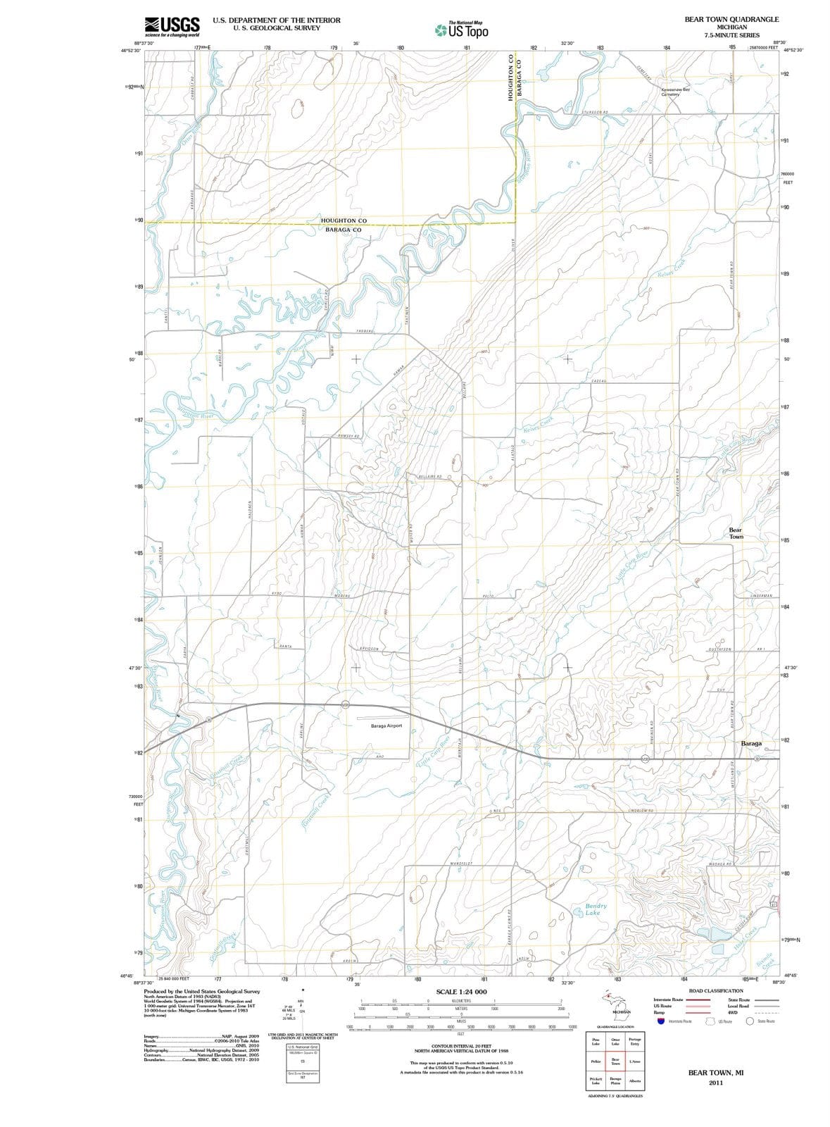 2011 Bear Town, MI - Michigan - USGS Topographic Map