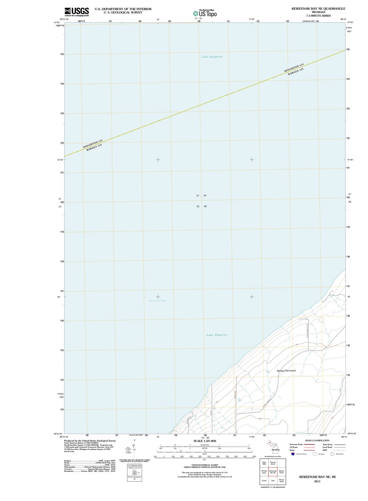 2011 Keweenaw Bay, MI - Michigan - USGS Topographic Map