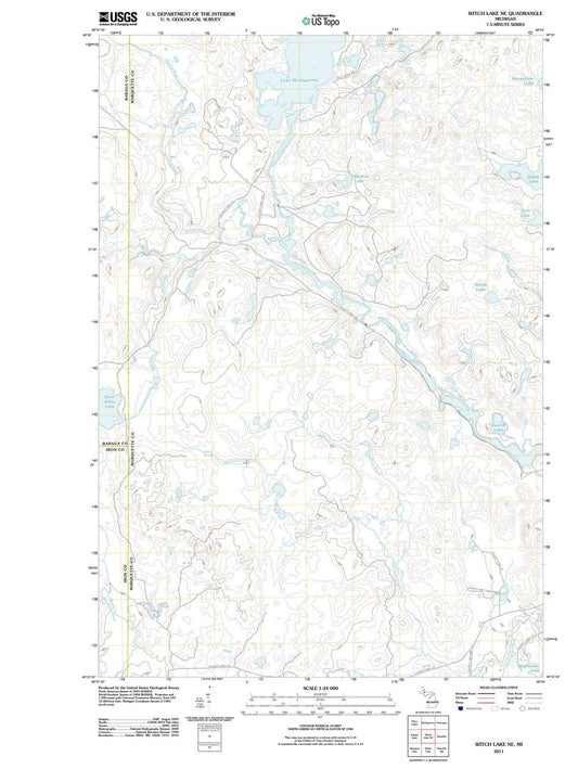 2011 Witch Lake, MI - Michigan - USGS Topographic Map v2