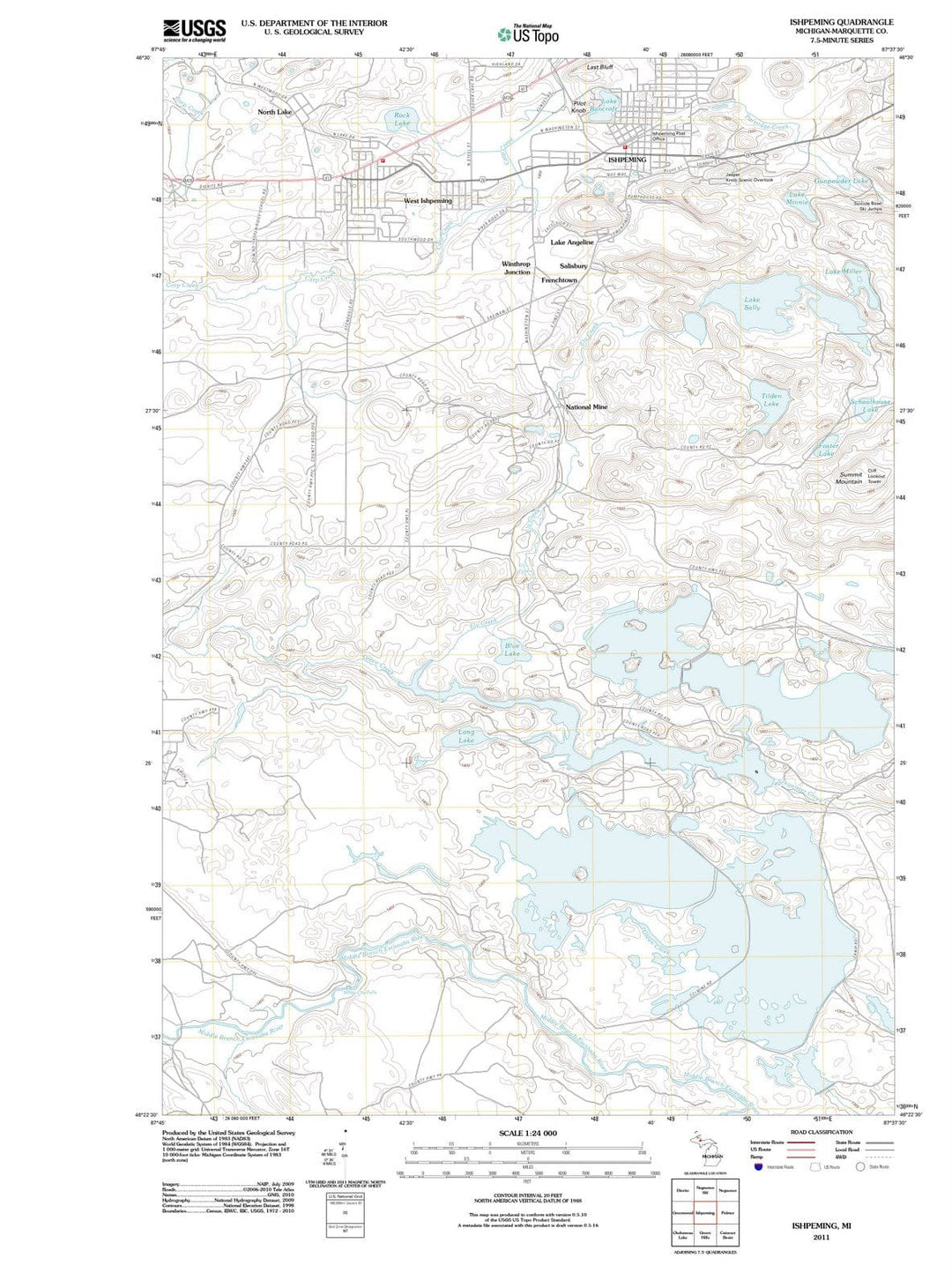 2011 Ishpeming, MI - Michigan - USGS Topographic Map