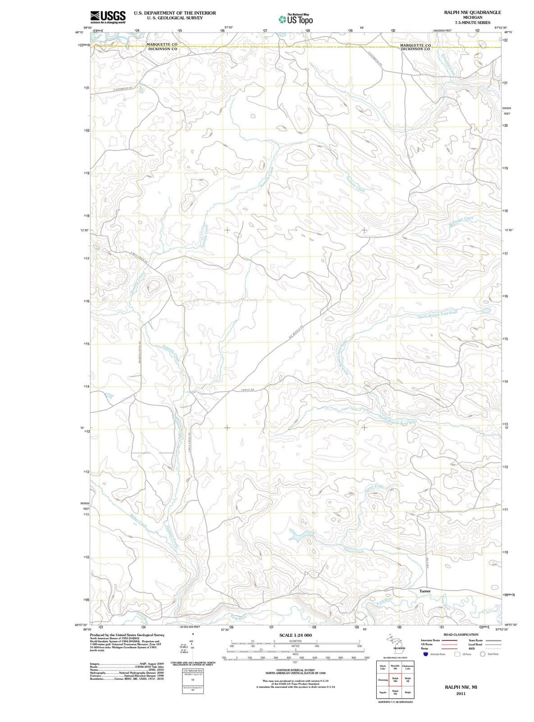 2011 Ralph, MI - Michigan - USGS Topographic Map v2