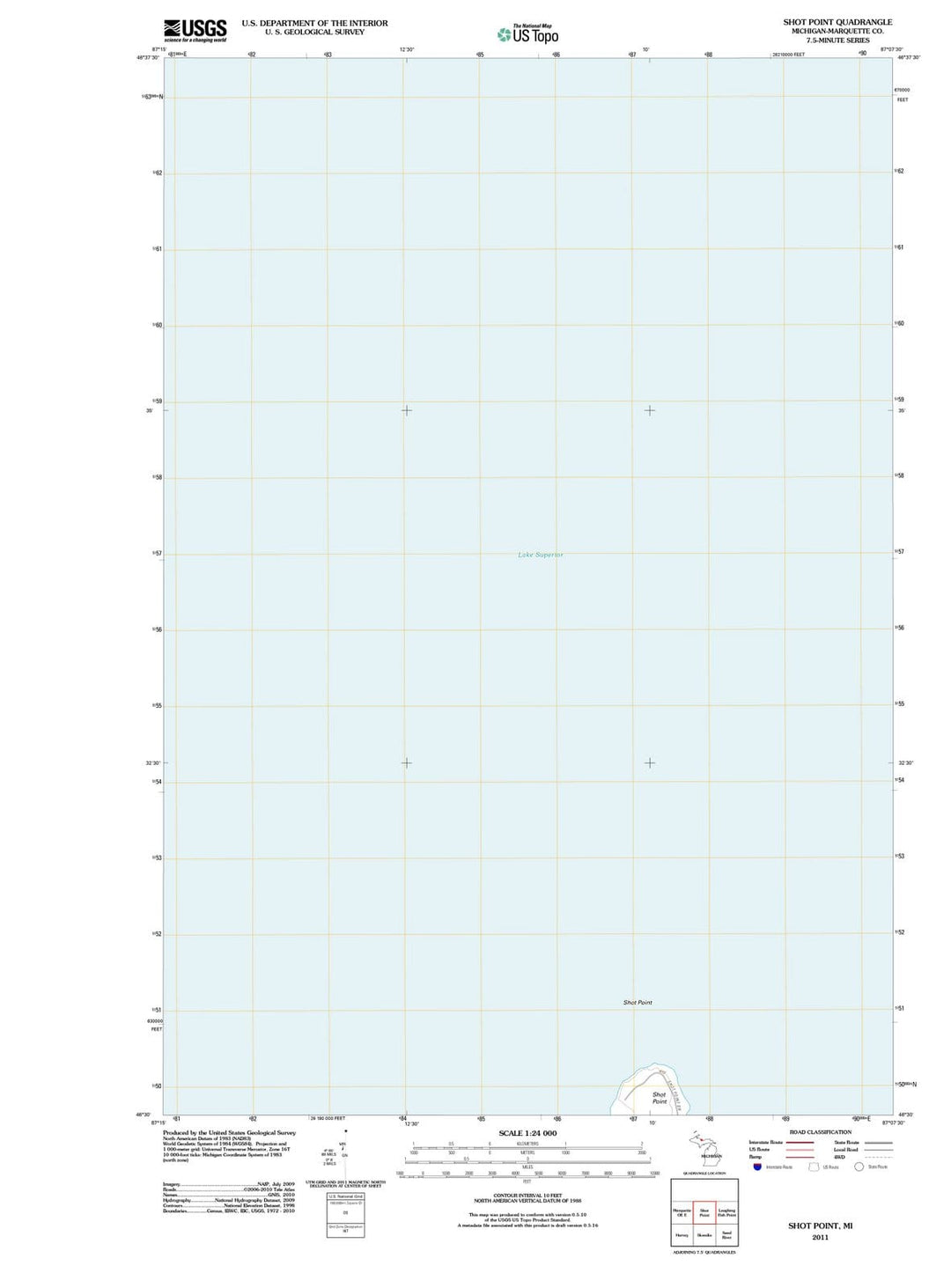 2011 Shot Point, MI - Michigan - USGS Topographic Map
