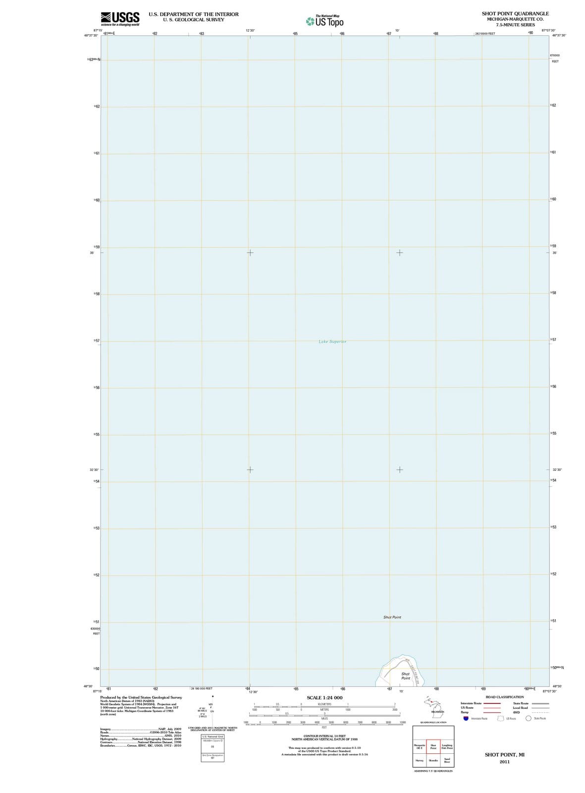 2011 Shot Point, MI - Michigan - USGS Topographic Map