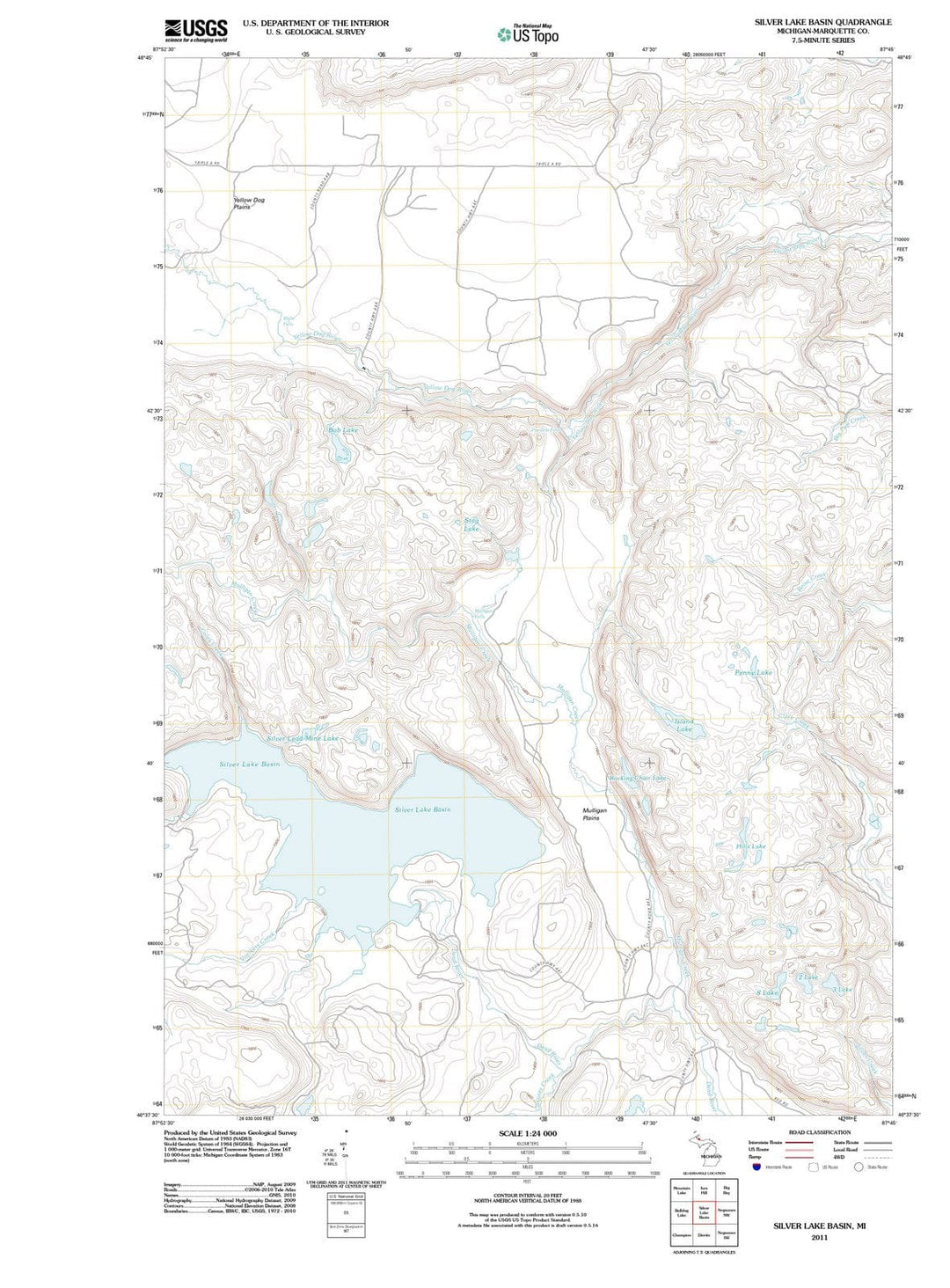 2011 Silver Lake Basin, MI - Michigan - USGS Topographic Map