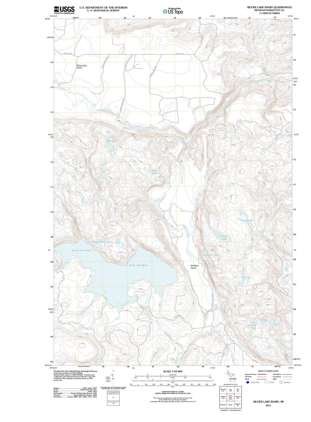 2011 Silver Lake Basin, MI - Michigan - USGS Topographic Map