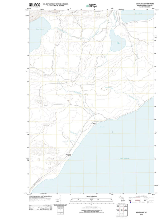 2011 Deer Lake, MI - Michigan - USGS Topographic Map