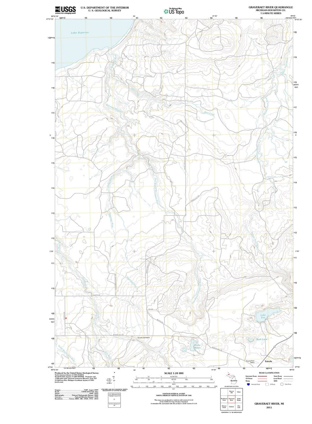 2011 Graveraet River, MI - Michigan - USGS Topographic Map