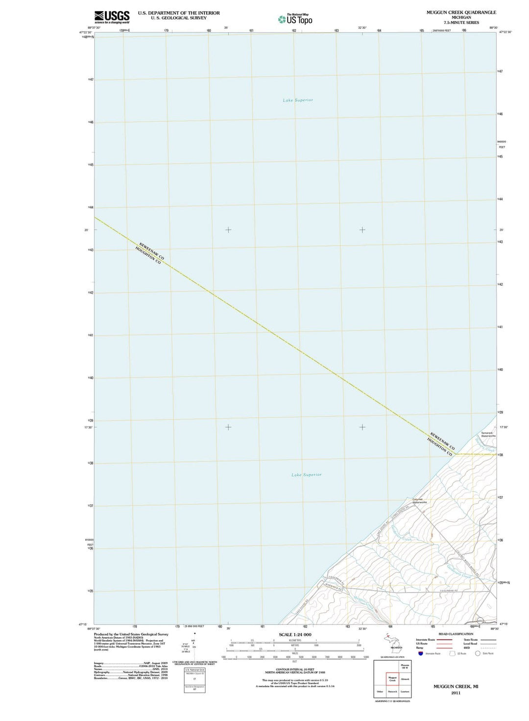 2011 Muggun Creek, MI - Michigan - USGS Topographic Map