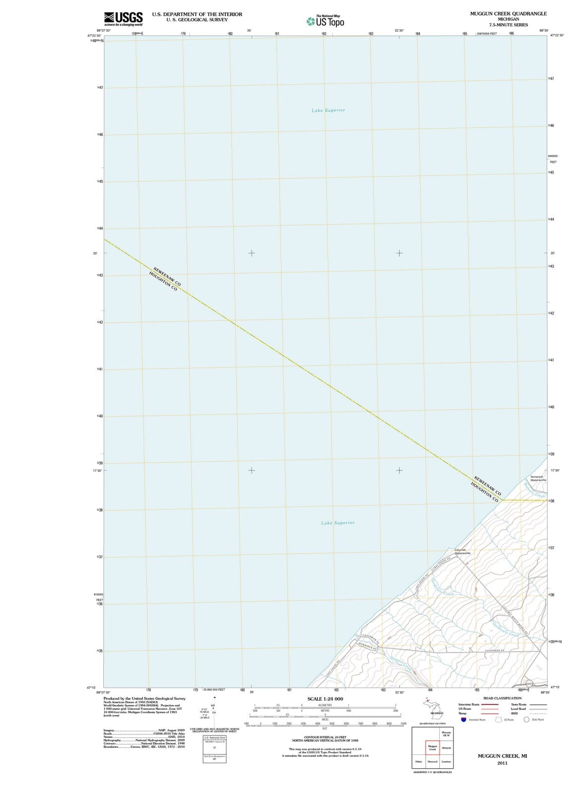 2011 Muggun Creek, MI - Michigan - USGS Topographic Map