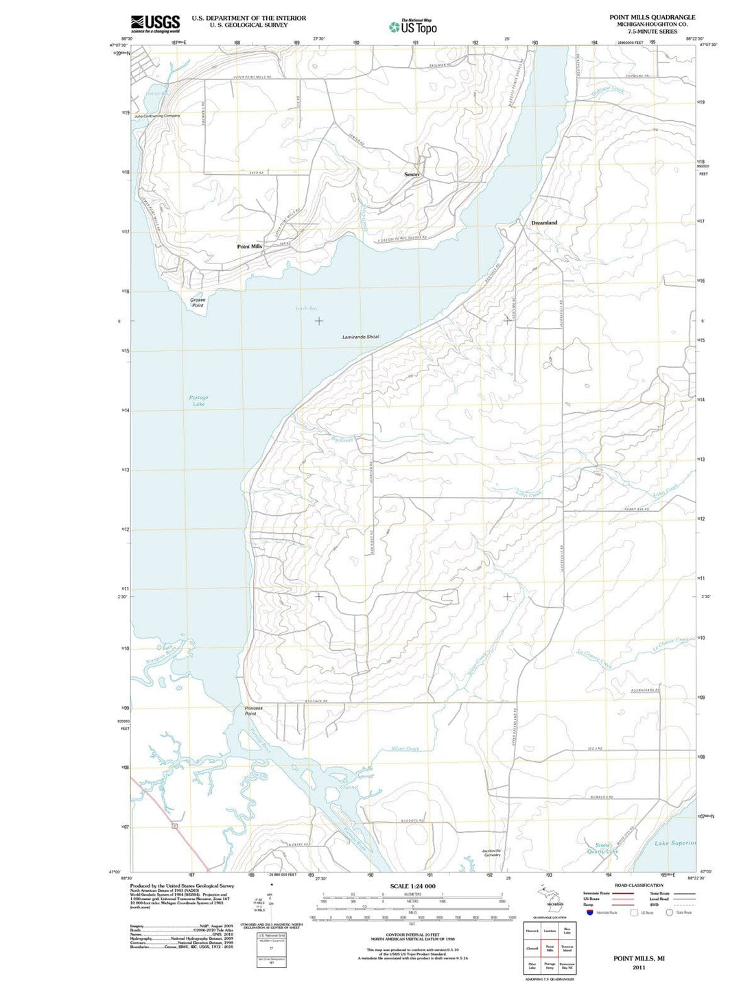 2011 Point Mills, MI - Michigan - USGS Topographic Map