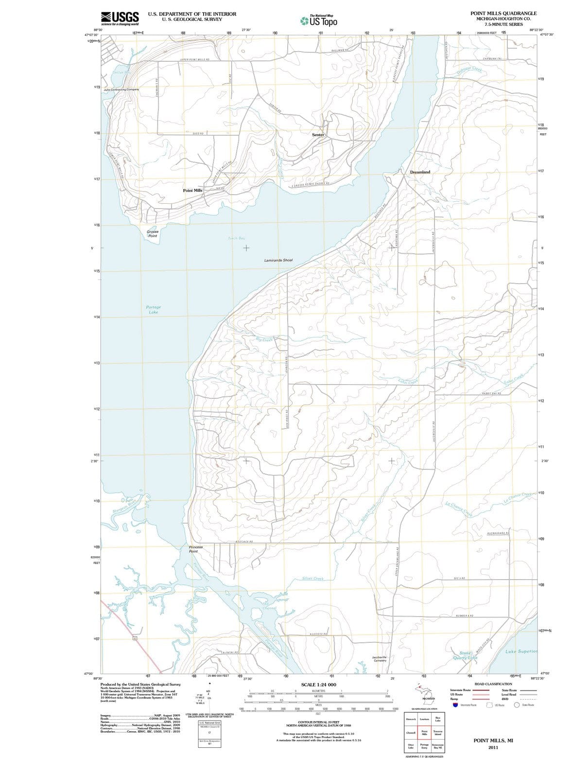 2011 Point Mills, MI - Michigan - USGS Topographic Map