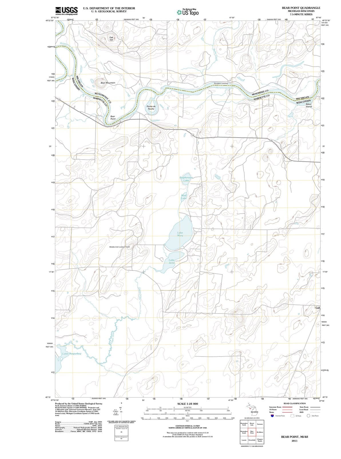 2011 Bear Point, MI - Michigan - USGS Topographic Map